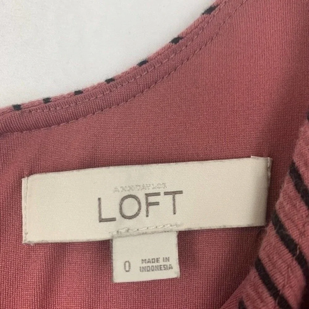 loft pink striped pocketed jumper dress 0 - Picture 5 of 5
